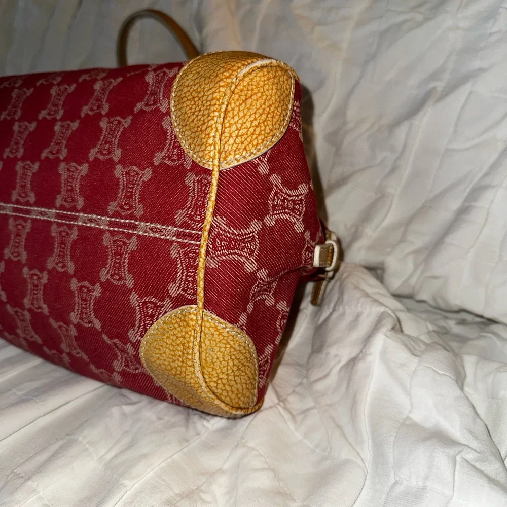 Celine Pink Denim Macadam Shoulder bag with Certificate of Authenticity - Picture 8 of 10